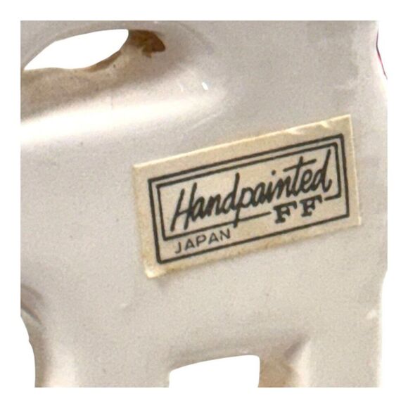 Fitz & Floyd Vtg Handpainted Ceramic House Ornament 1978 Japan Chirstmas Wreath - Picture 3 of 4